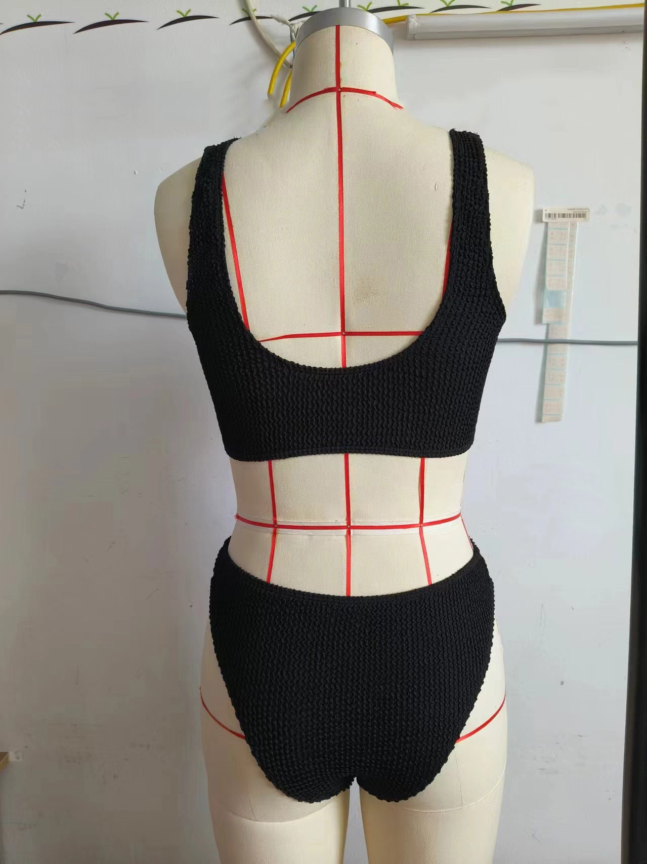 European and American swimsuit women's cross-border bikini swimsuit sexy solid color strap three-point split swimsuit women's in stock wholesale