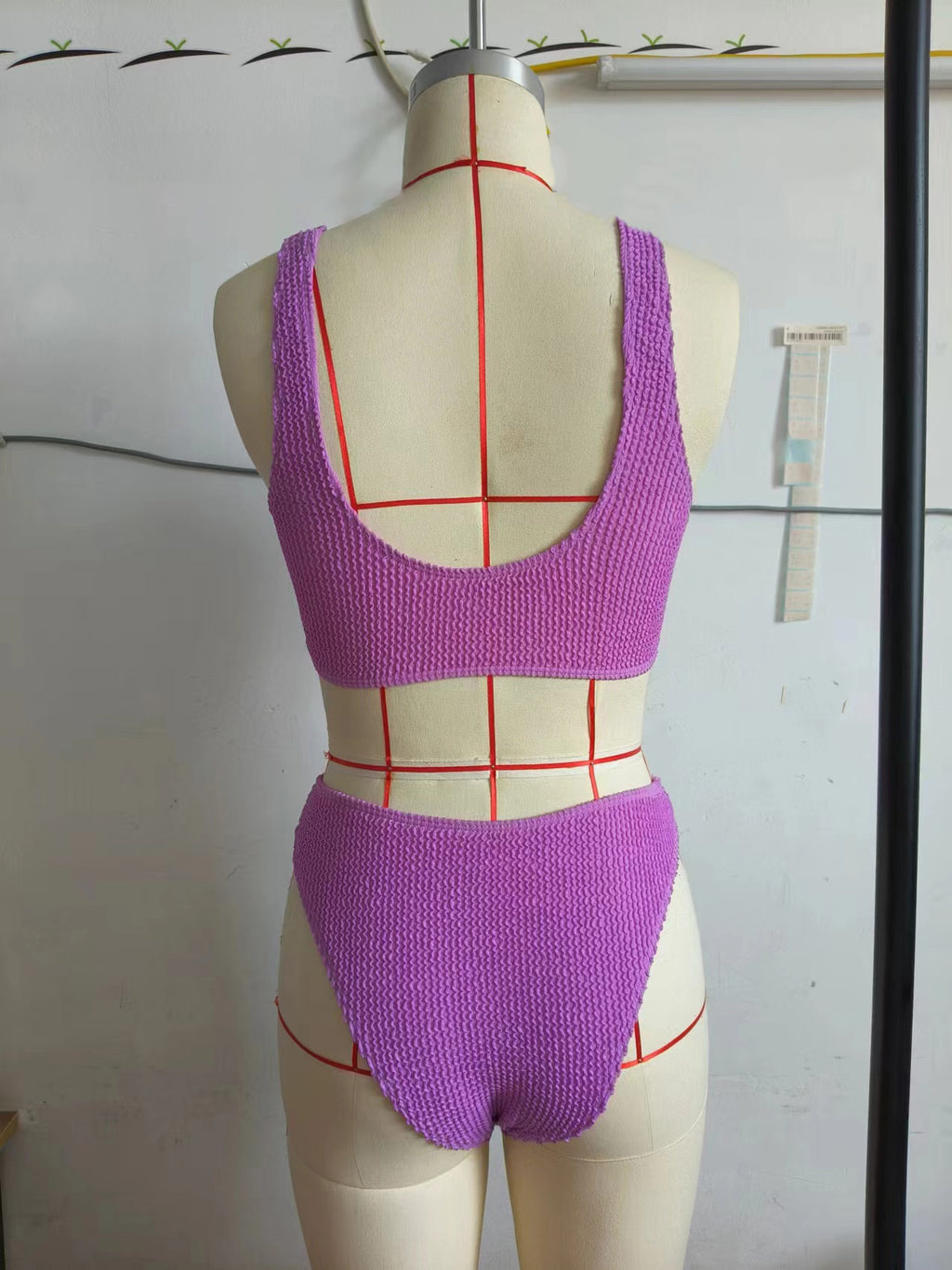 European and American swimsuit women's cross-border bikini swimsuit sexy solid color strap three-point split swimsuit women's in stock wholesale